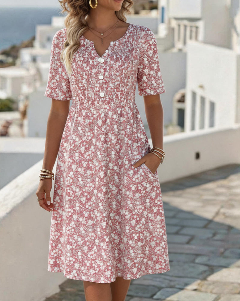 Carmen | Loose and Lightweight Floral Midi Dress