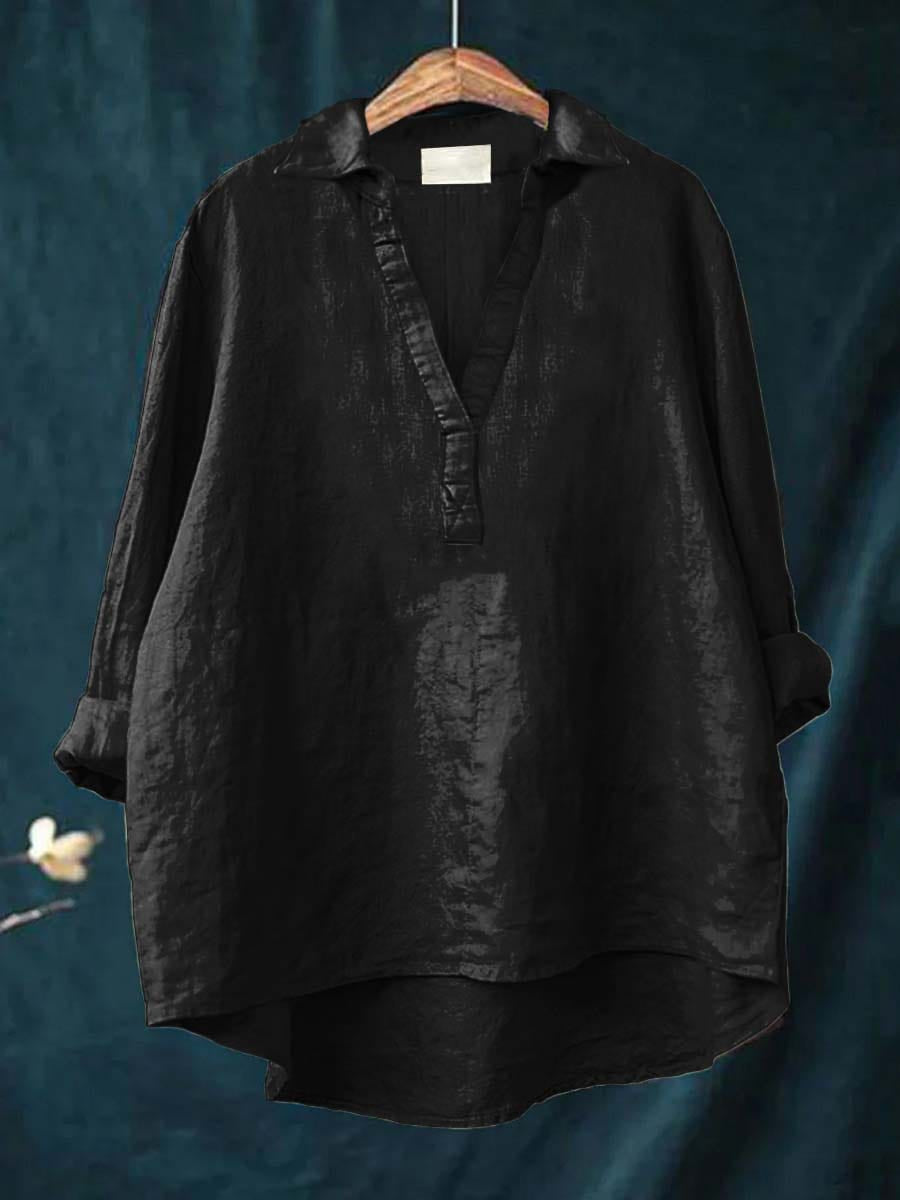 Eva | Elegant Linen Blouse with a Classic Cut