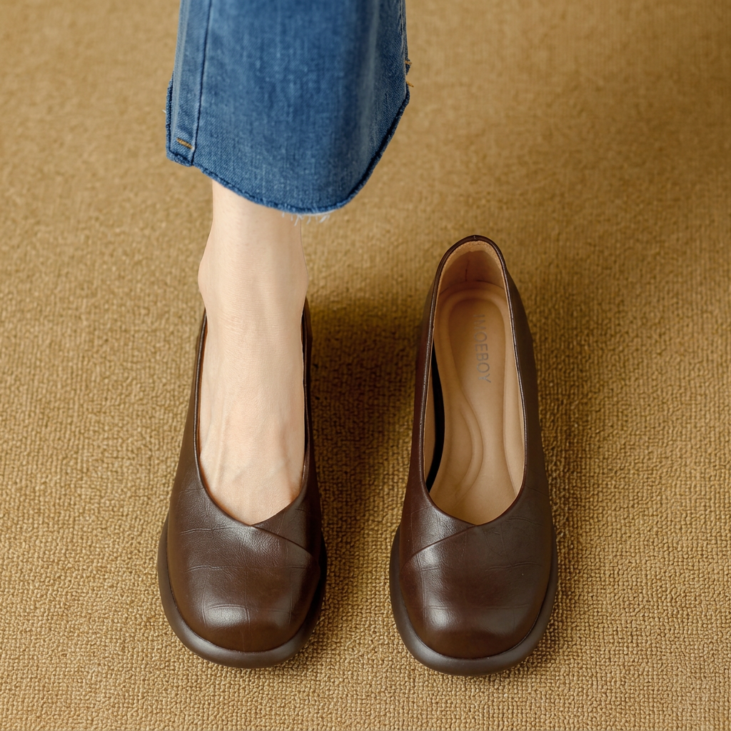 Janna | Timeless Block Heels in Genuine Leather