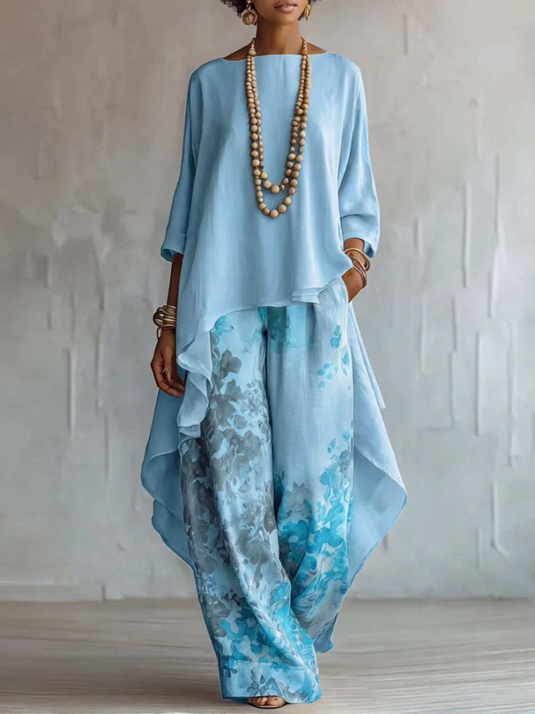 LaVina | Flowing Asymmetric Floral Co-ord