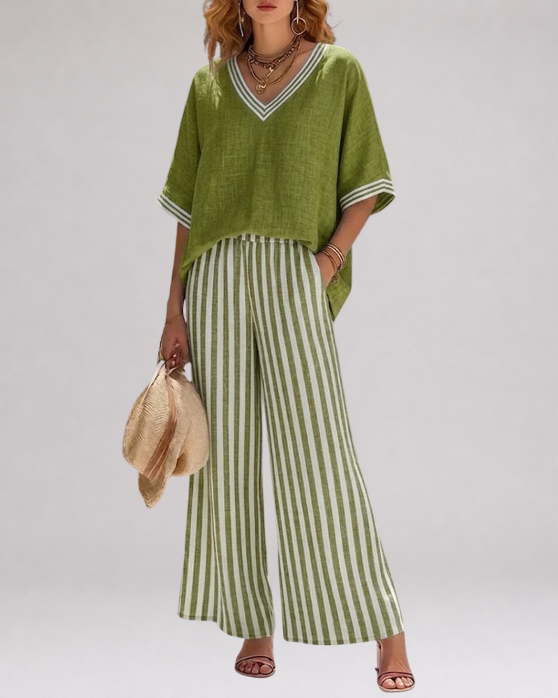 Alira | Striped Duo Set