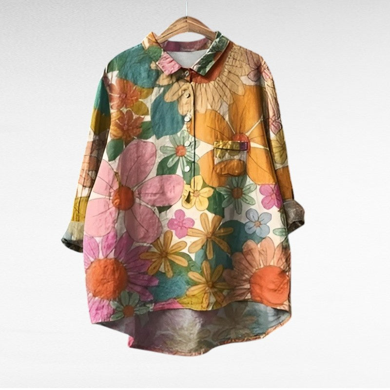 Elsa | Elegant Linen-cotton Blouse