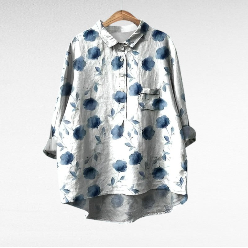 Elsa | Elegant Linen-cotton Blouse