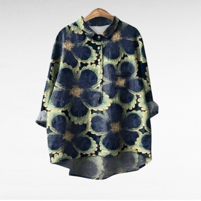 Elsa | Elegant Linen-cotton Blouse