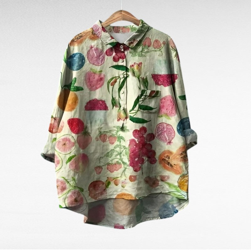 Elsa | Elegant Linen-cotton Blouse