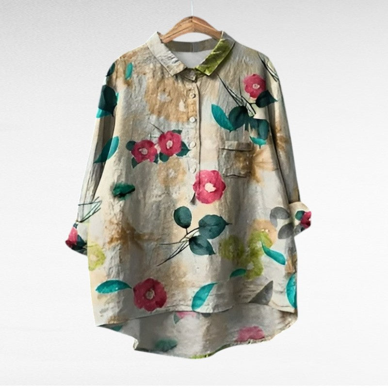 Elsa | Elegant Linen-cotton Blouse