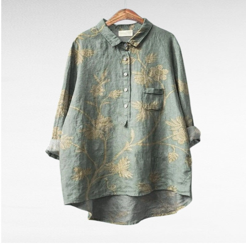 Hedwig | Elegant Linen Blouse with a Classic Feel