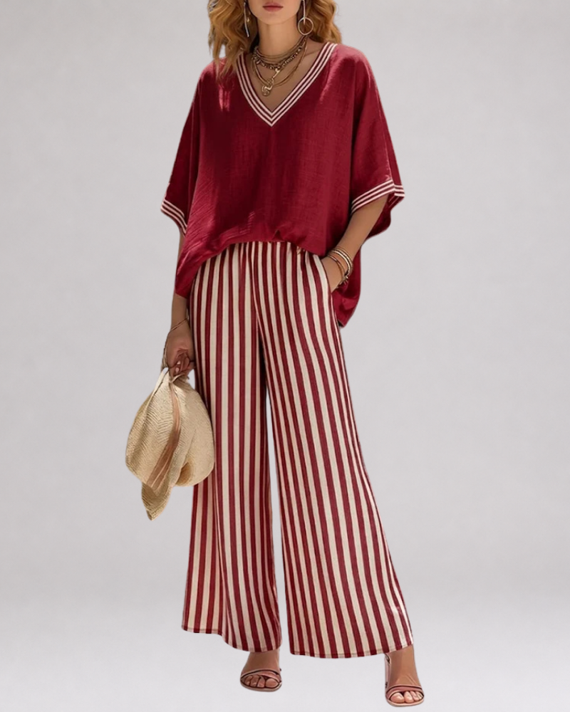 Alira | Striped Duo Set