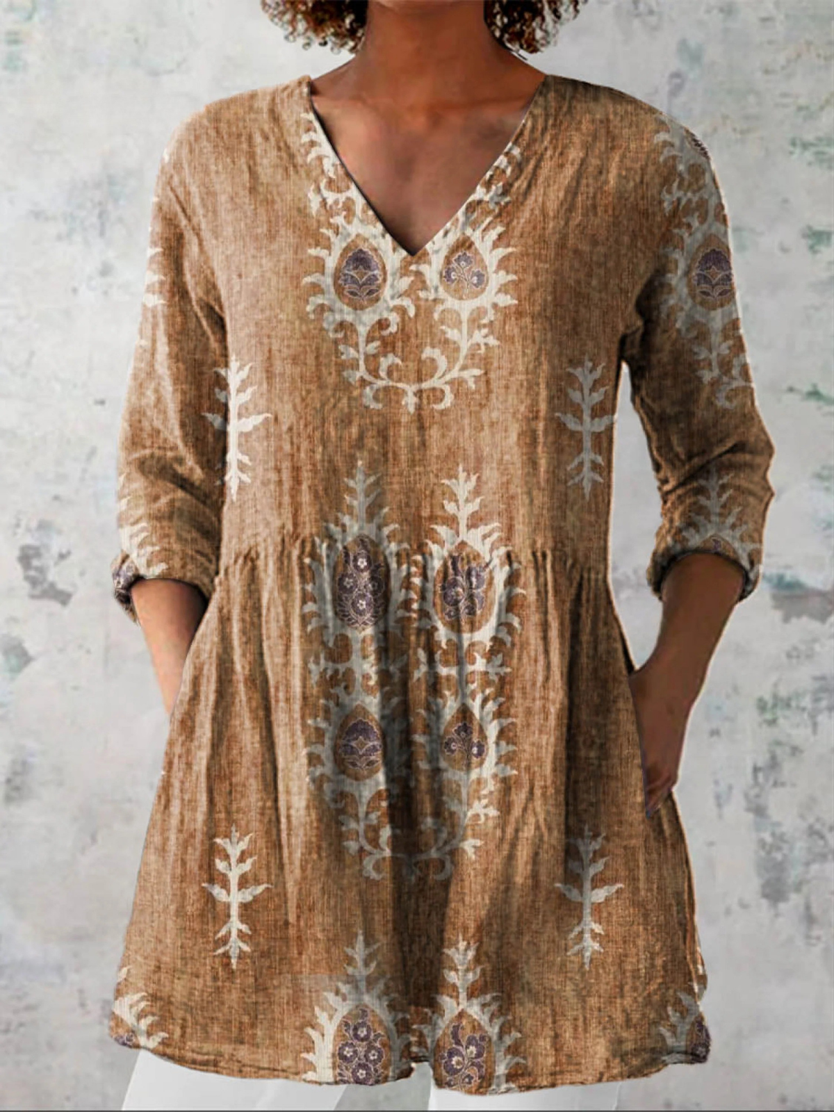 Blair | Long Blouse with Expressive Print