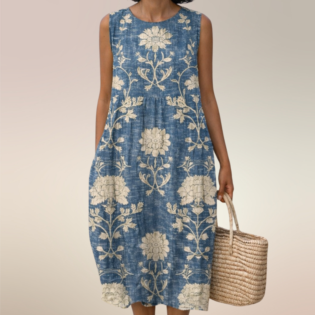 Katarina | Floral Boho Dress in Lightweight Fabric