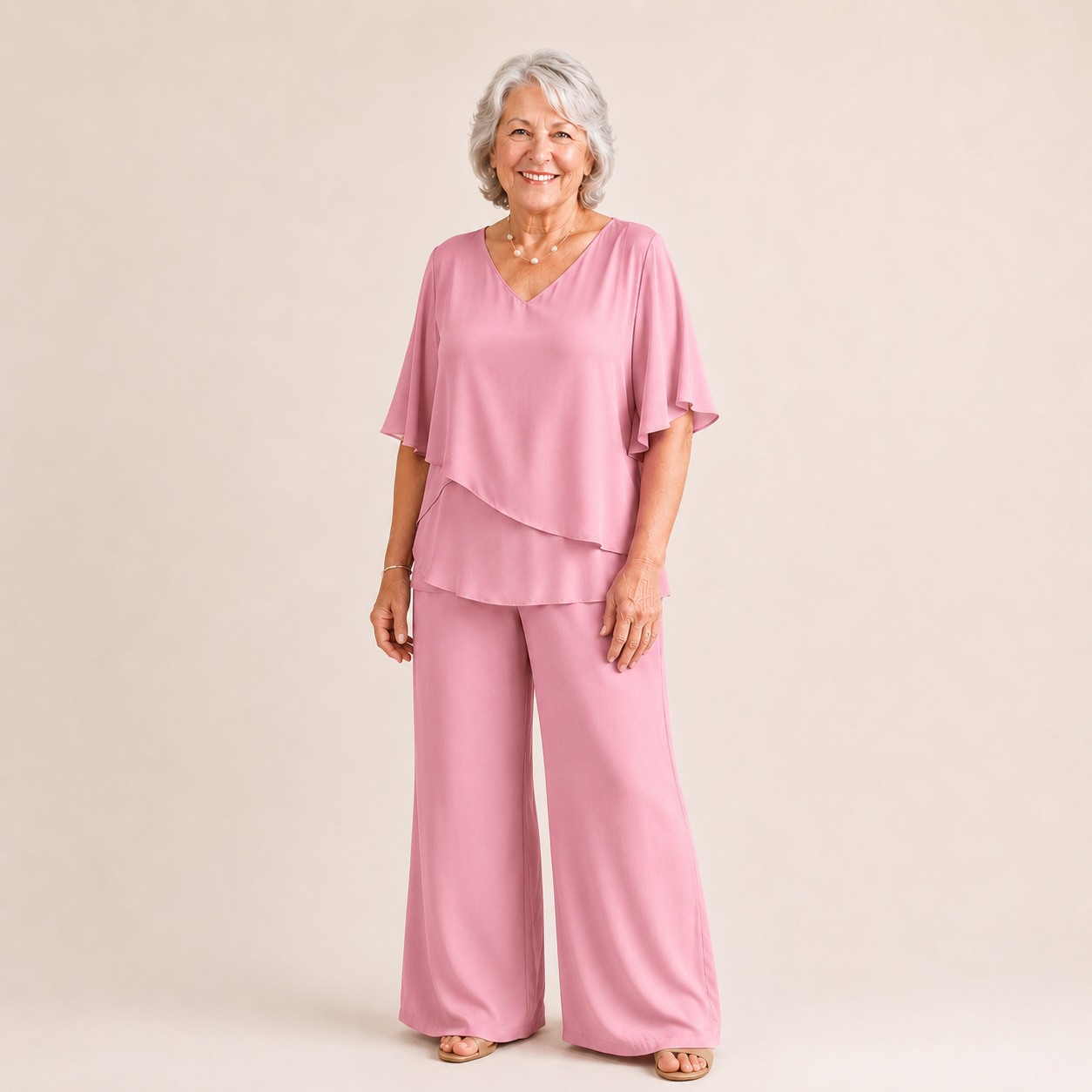 Esme | Elegant Flowing Double Layer 2-Piece Set
