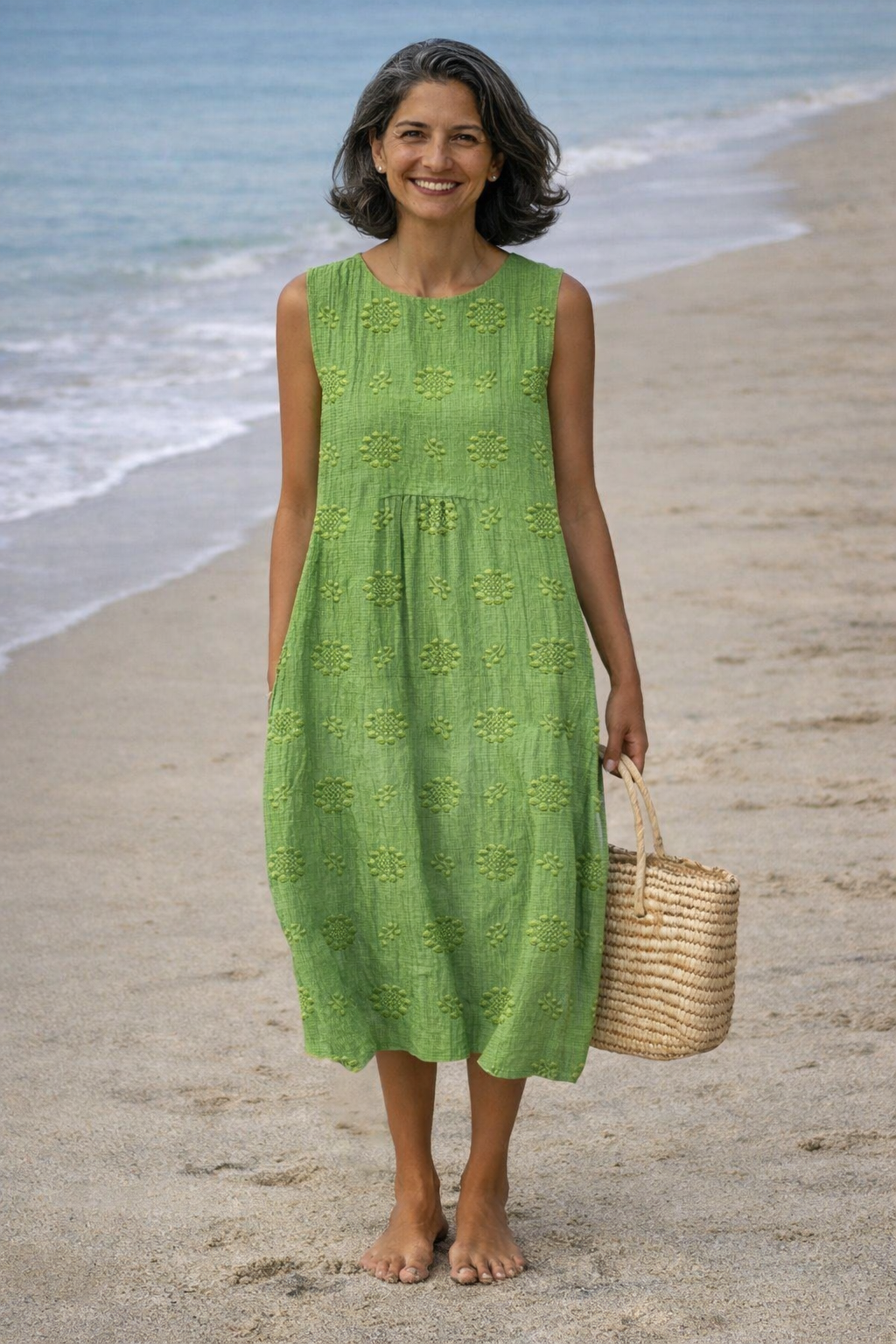 Alice | Printed Dress with Embroidery-Like Pattern