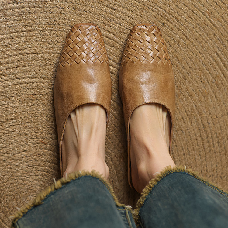 Birgitte | Genuine Leather Mules with a Pointed Toe