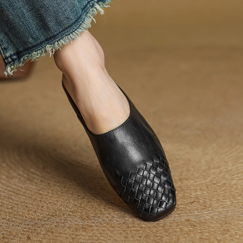 Birgitte | Genuine Leather Mules with a Pointed Toe