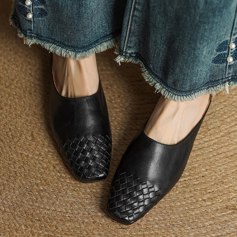 Birgitte | Genuine Leather Mules with a Pointed Toe