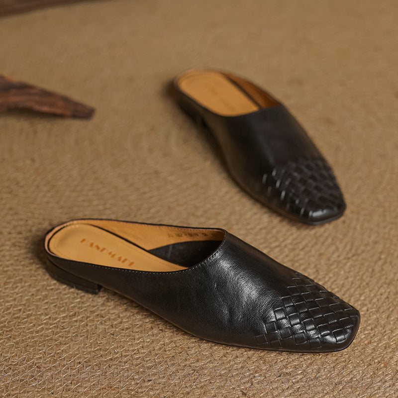 Birgitte | Genuine Leather Mules with a Pointed Toe