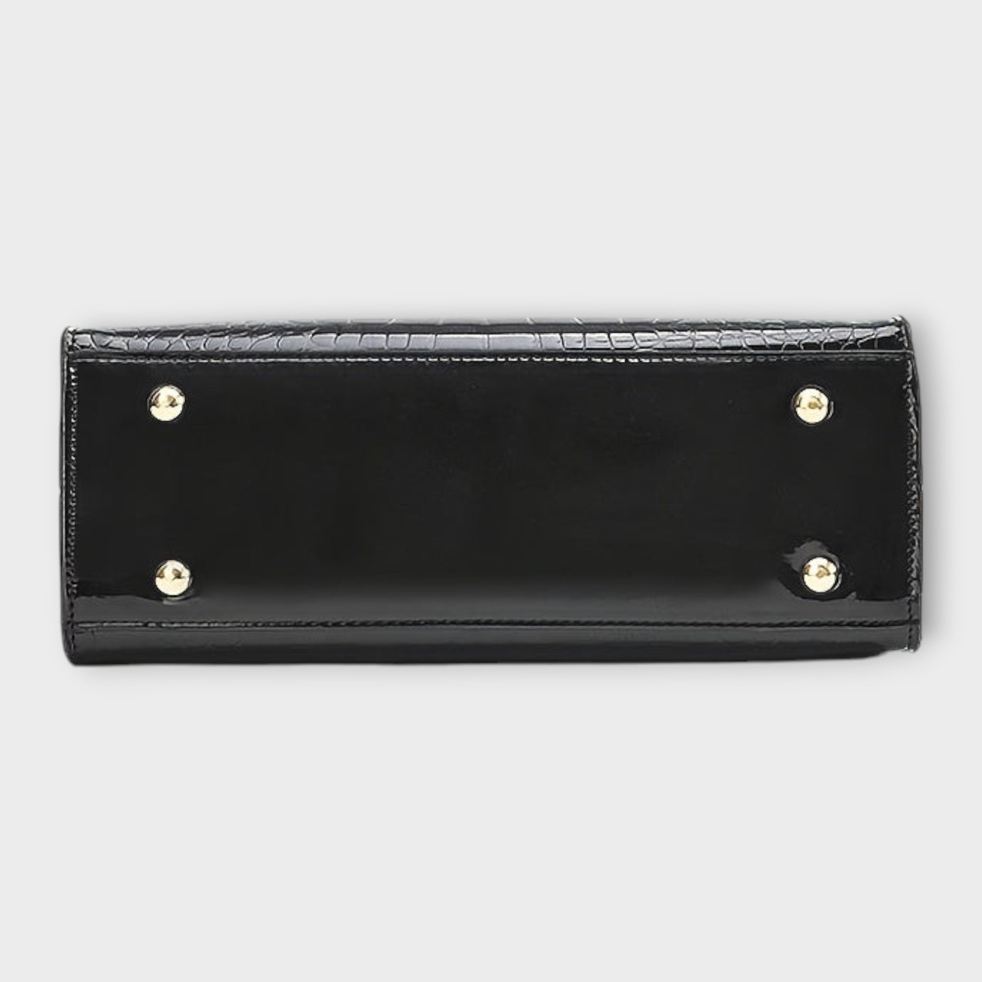 Celeste | Glossy Crocodile Pattern Handbag