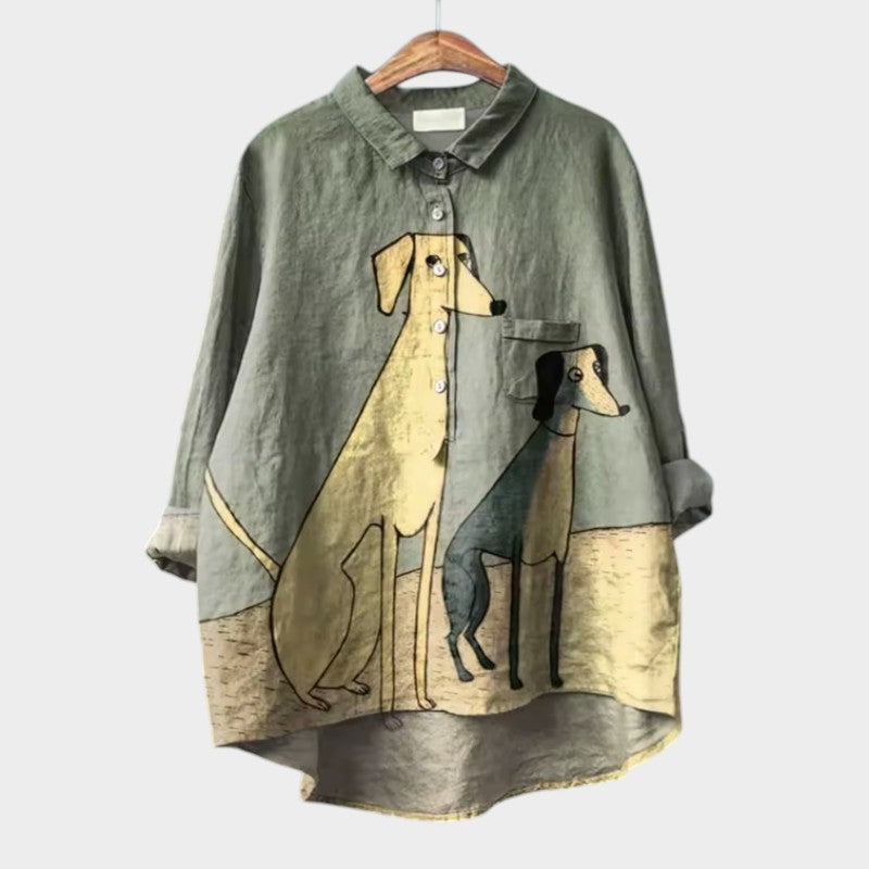 Astrid | Elegant Linen Blouse with a Classic Cut