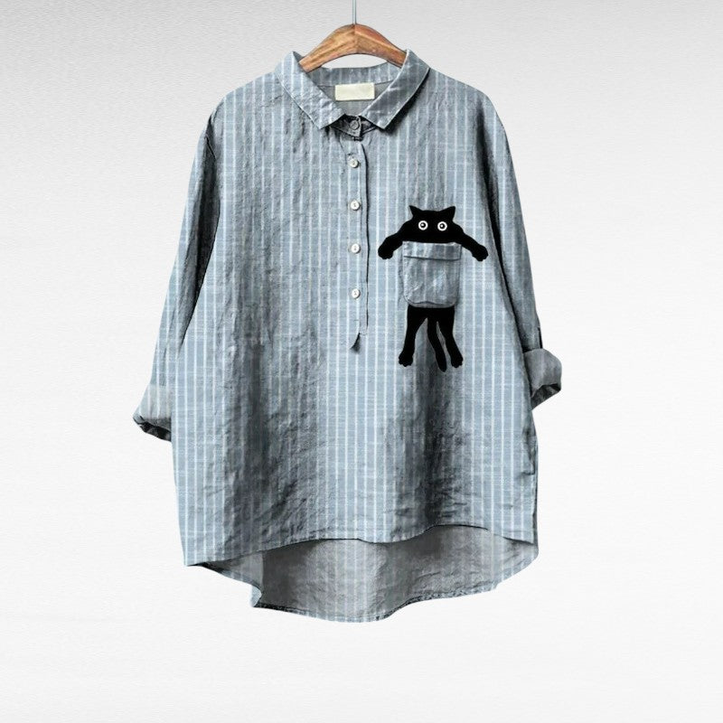 Sigrid | Elegant Linen Blouse in Cotton