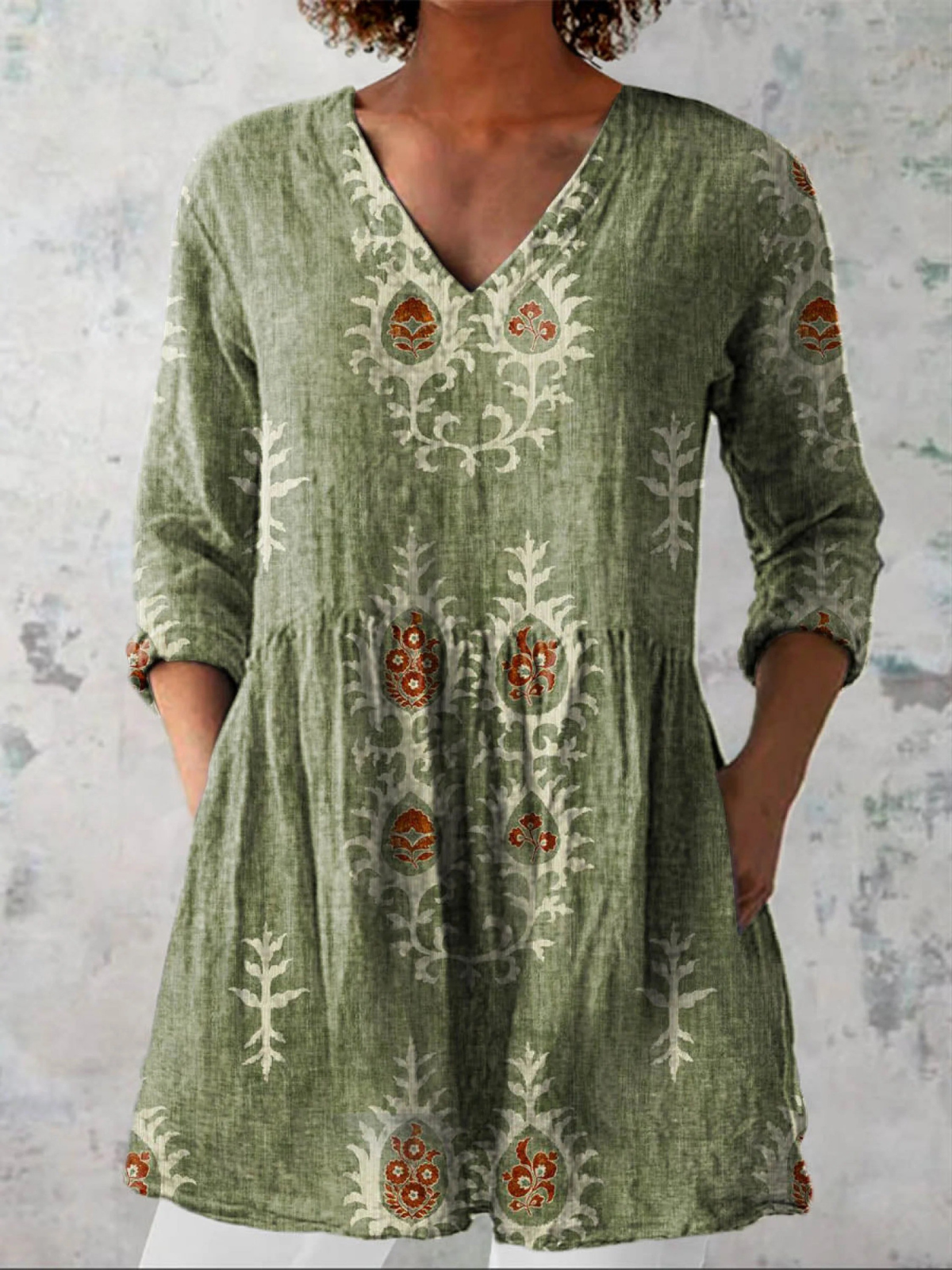 Blair | Long Blouse with Expressive Print
