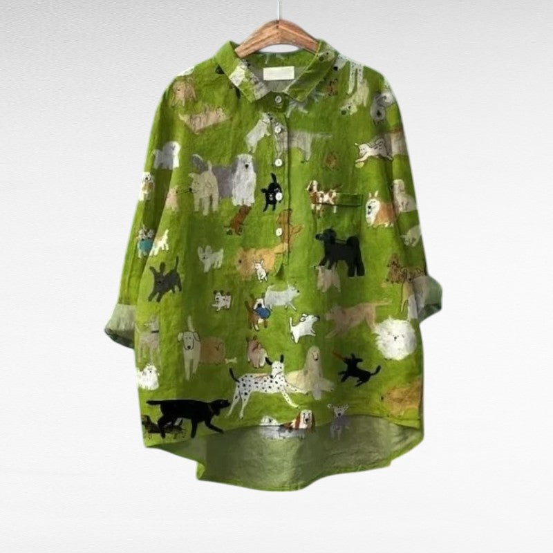 Ida | Elegant linne sommarblus i vit