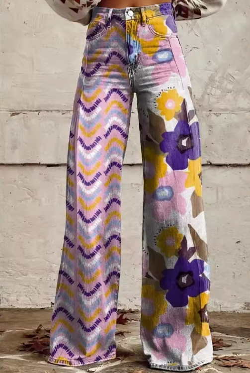 Astrid | Bohemian Floral Trousers