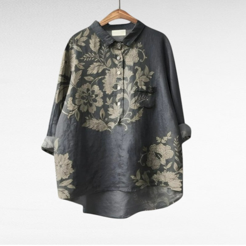 Emma | Elegant Linen Blouse with a Classic Design