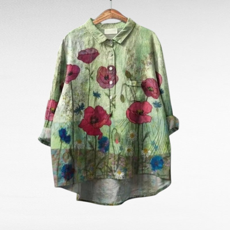 Britt | Elegant Linen Blouse with a Classic Cut