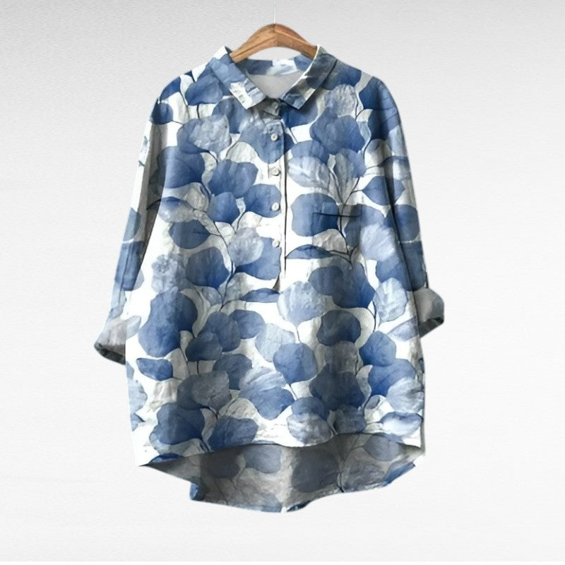 Elsa | Elegant Linen-cotton Blouse