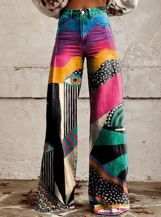 Anna | Flared Bohemian Trousers