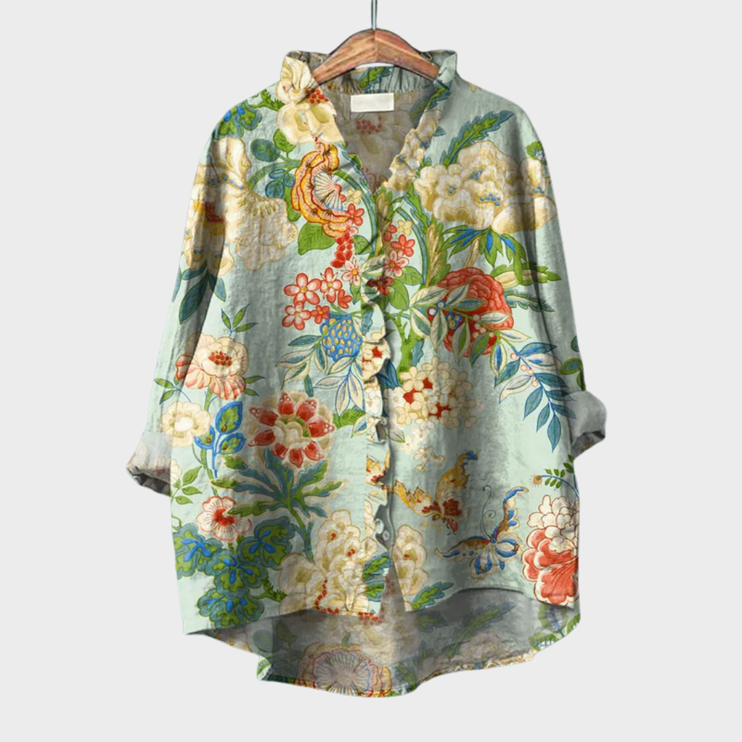 Rut | Elegant Cotton-Linen Blouse