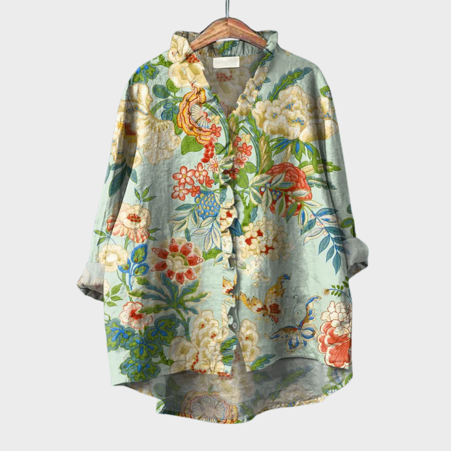 Rut | Elegant Cotton-Linen Blouse