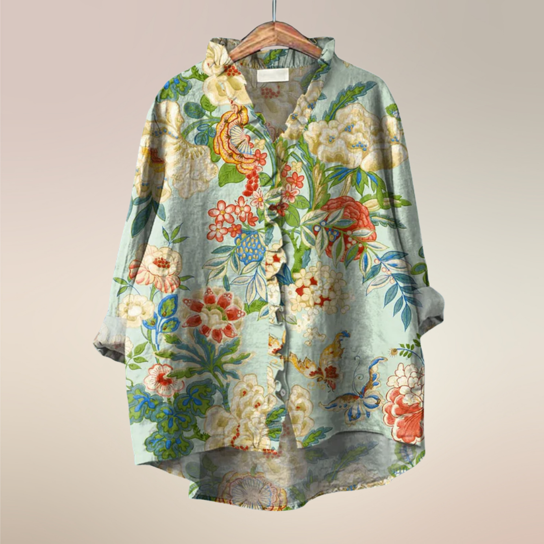 Rut | Elegant Cotton-Linen Blouse
