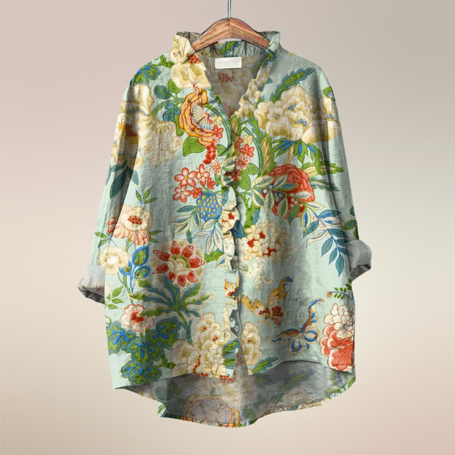 Rut | Elegant Cotton-Linen Blouse