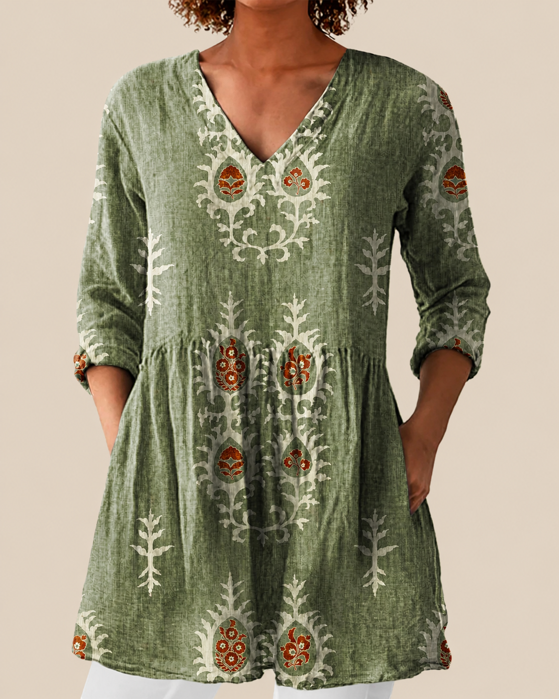 Blair | Long Blouse with Expressive Print