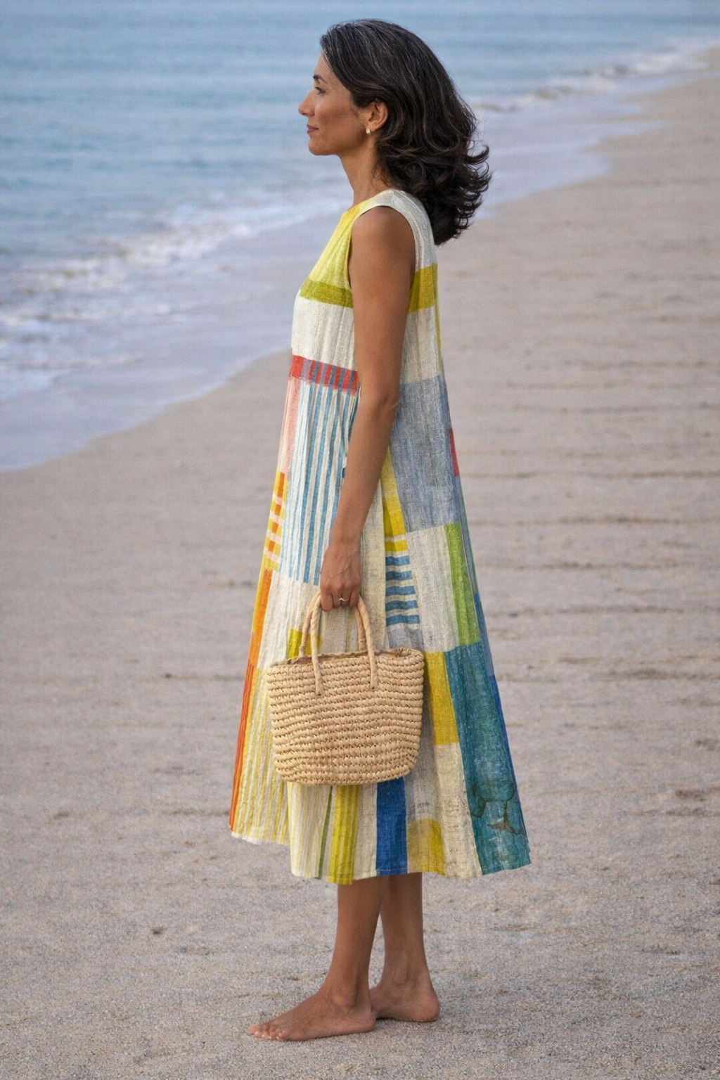 Cornelia | Geometric Patterned Dress with a Relaxed Fit