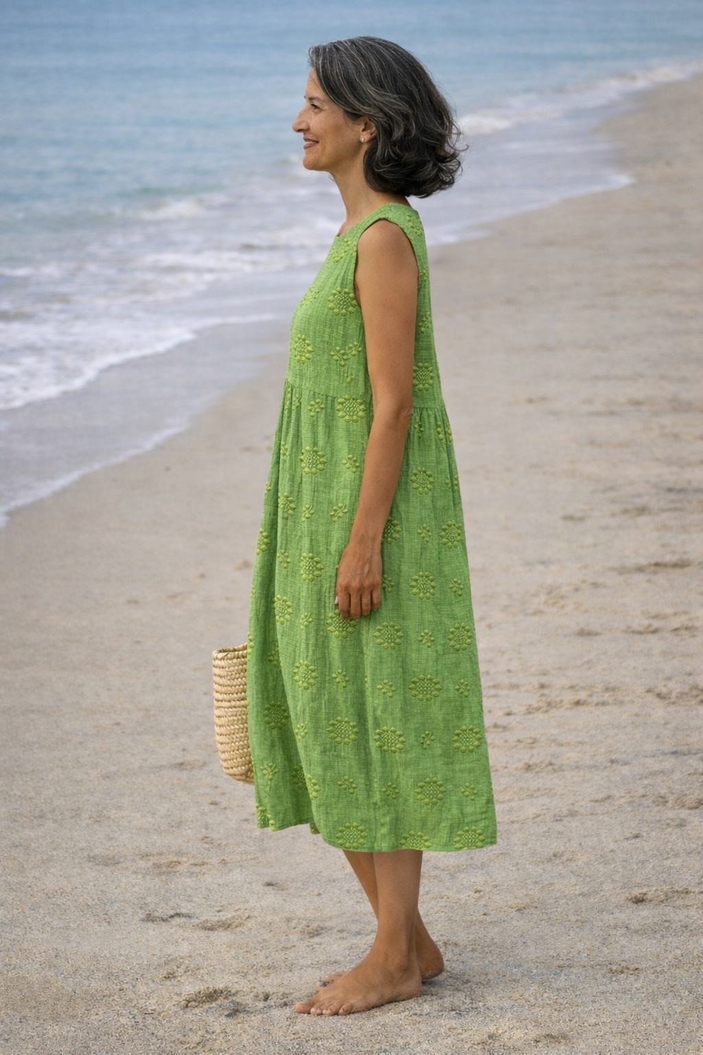 Alice | Printed Dress with Embroidery-Like Pattern