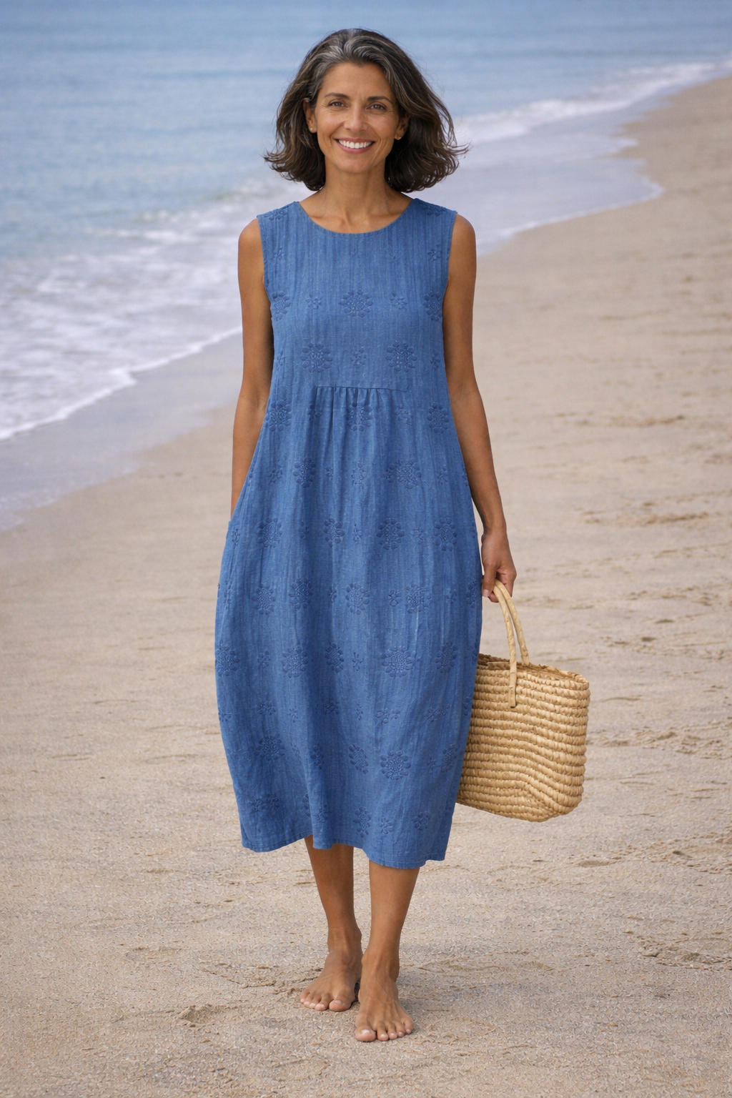Alice | Printed Dress with Embroidery-Like Pattern