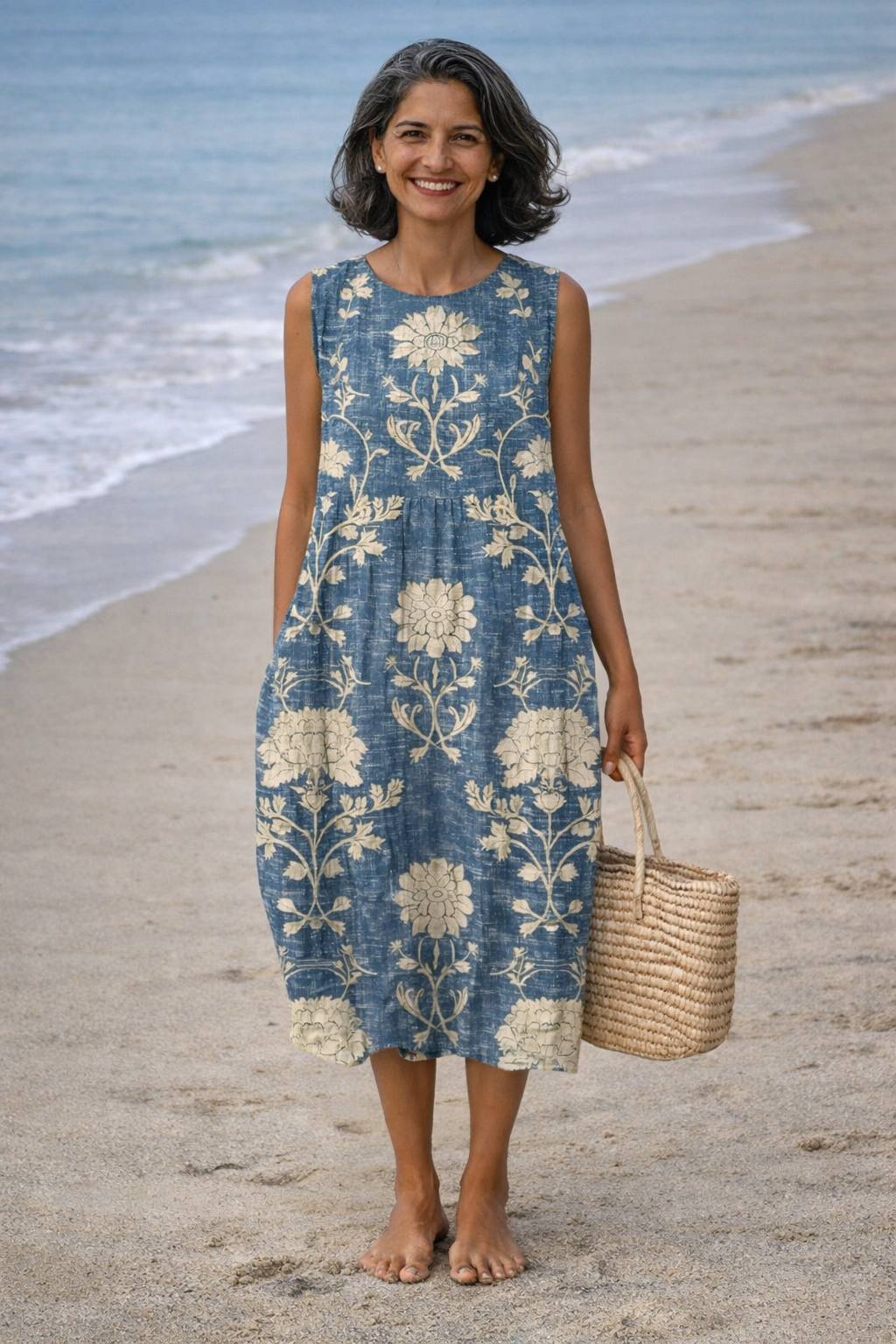 Katarina | Floral Boho Dress in Lightweight Fabric