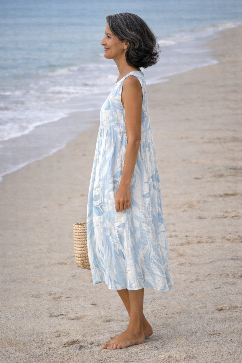 Sara | Patterned Dress with Leaf Print