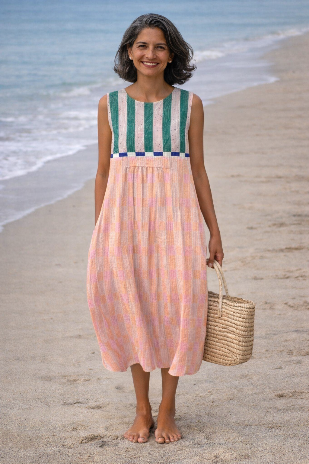 Mikaela | Relaxed Dress with Pastel Stripes