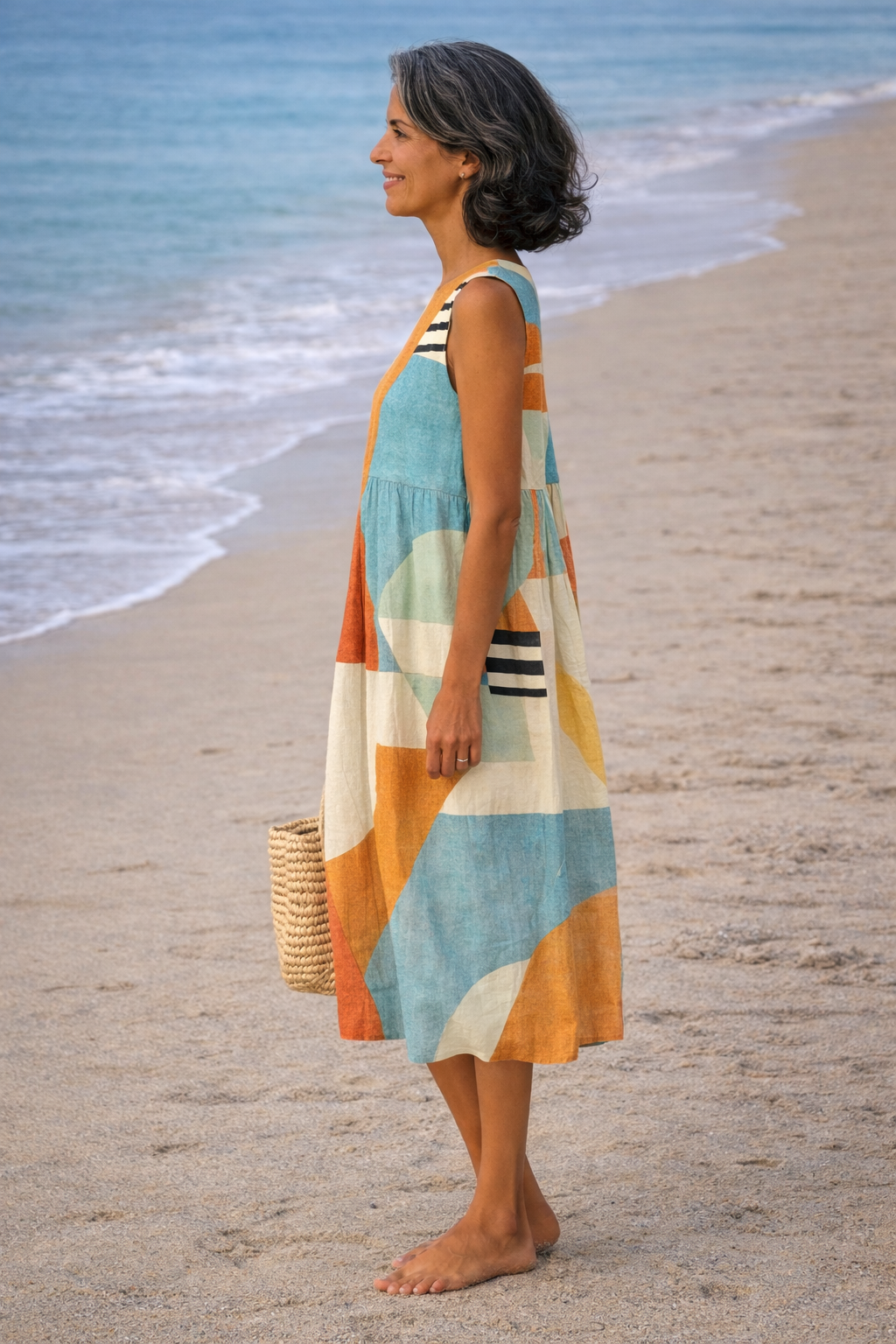 Felicia | Geometric Dress with a Relaxed Fit