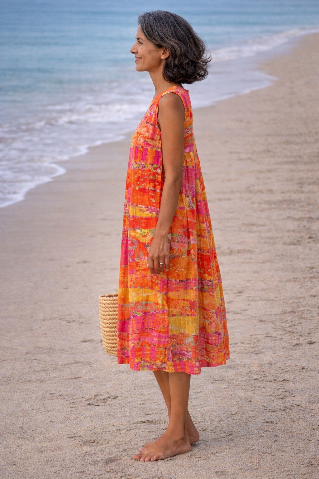 Ebina | Patterned Dress with a Relaxed Fit