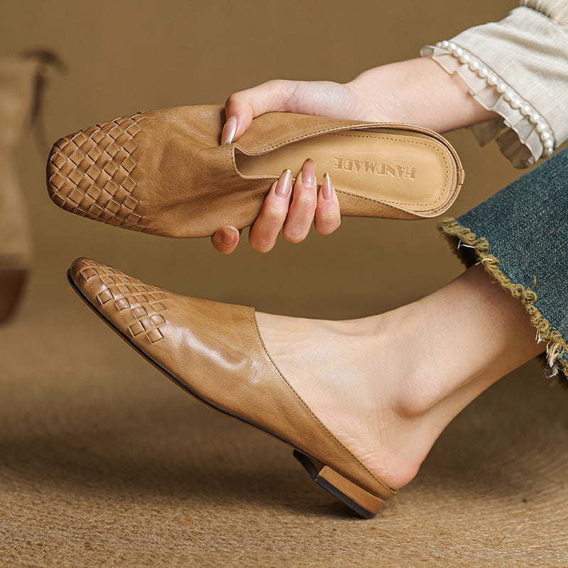 Birgitte | Genuine Leather Mules with a Pointed Toe
