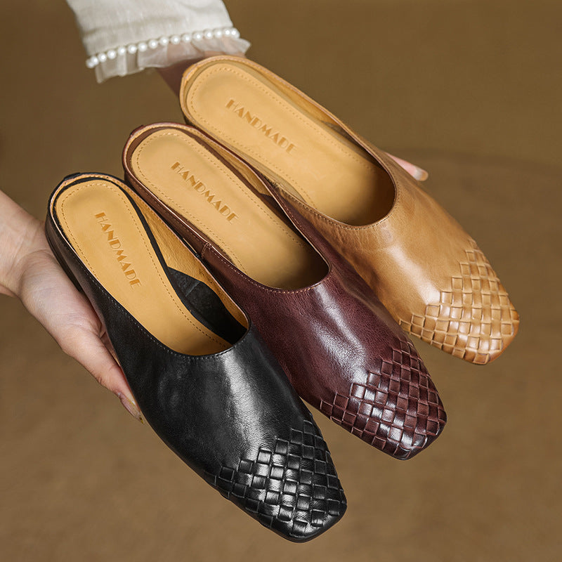 Birgitte | Genuine Leather Mules with a Pointed Toe