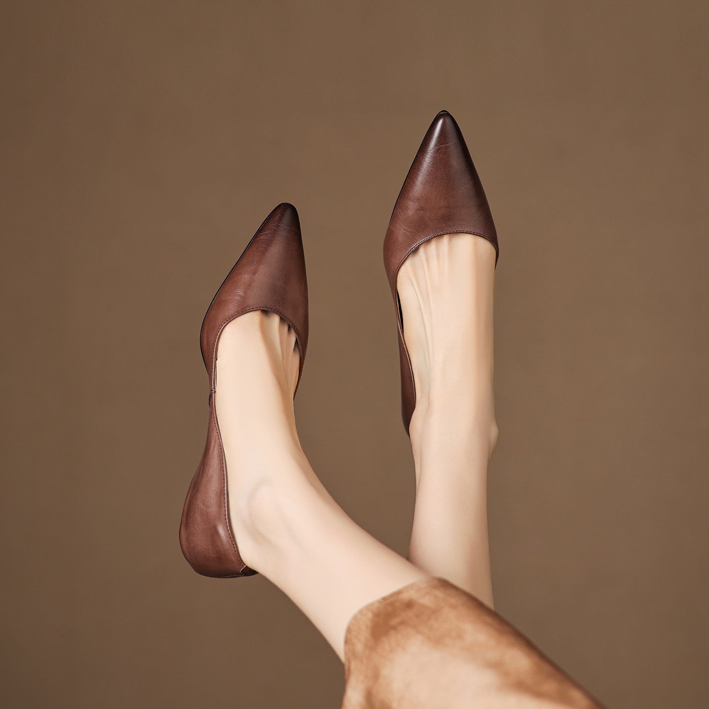 Ingrid | Genuine Leather Flats with a Pointed Toe