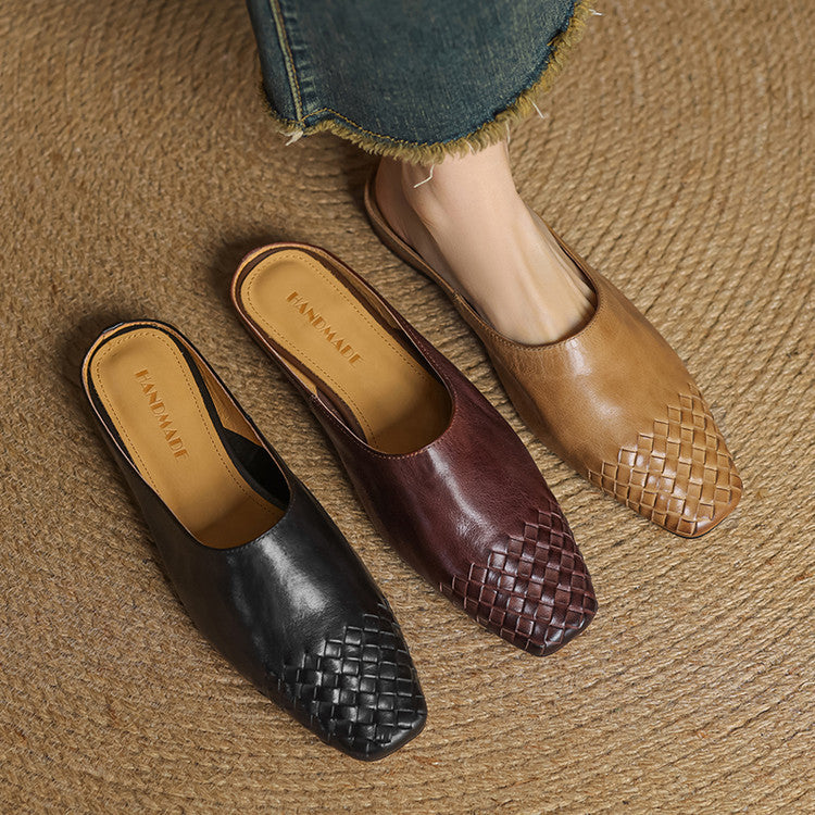 Birgitte | Genuine Leather Mules with a Pointed Toe