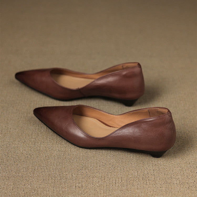 Ingrid | Genuine Leather Flats with a Pointed Toe