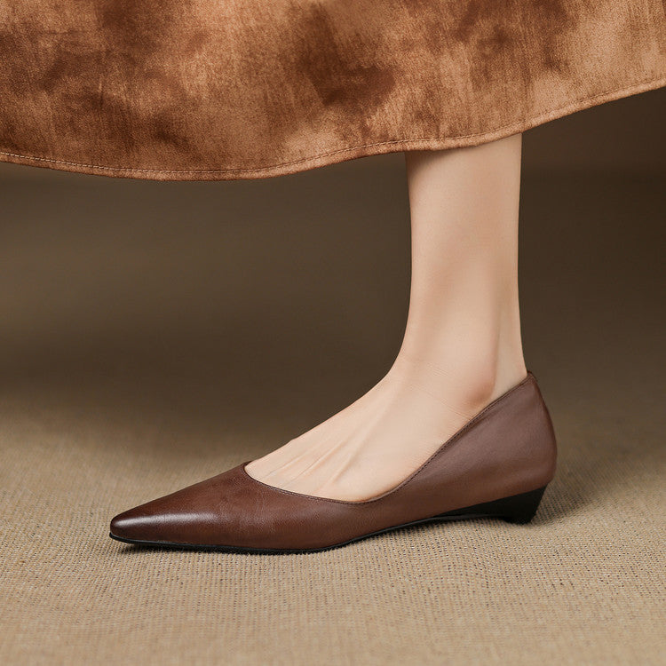 Ingrid | Genuine Leather Flats with a Pointed Toe