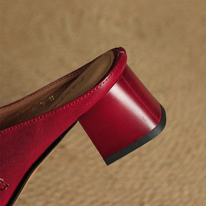Karin | Classic Leather Mules – Comfortable Everyday Fit